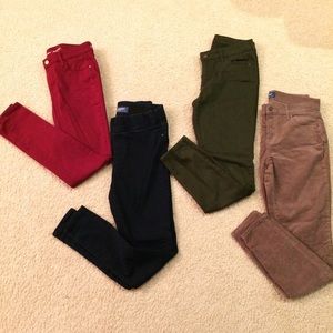 Lot of four Old Navy Rockstar pants